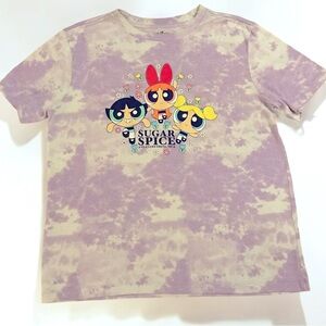 POWERPUFF Power Puff Cartoon Tie Dye‎ Tshirt XL